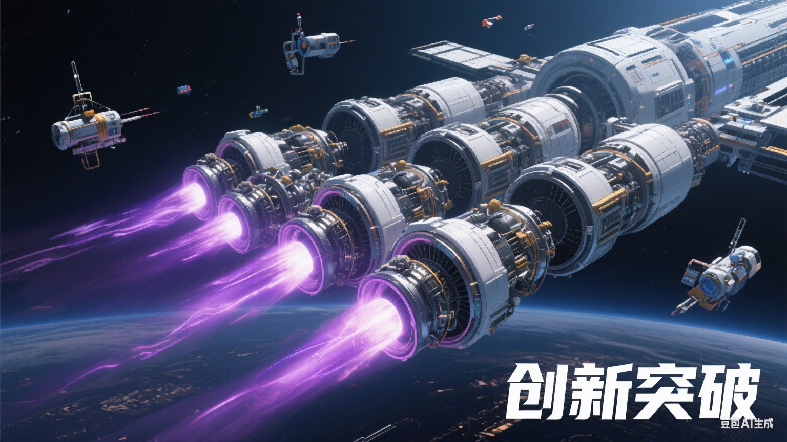 内燃机的四个冲程中的能量转化